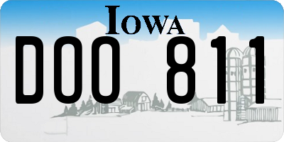 IA license plate DOO811