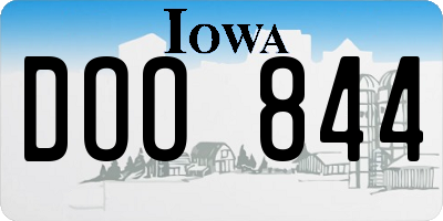 IA license plate DOO844
