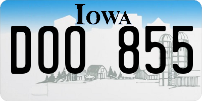 IA license plate DOO855