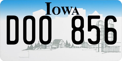 IA license plate DOO856
