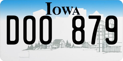 IA license plate DOO879