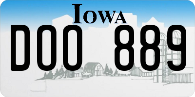 IA license plate DOO889