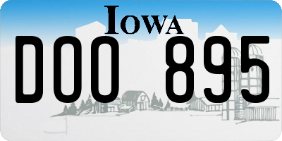 IA license plate DOO895