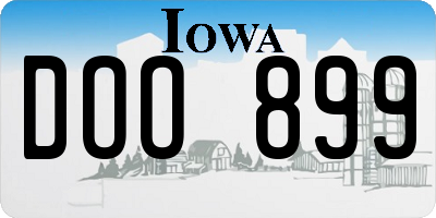 IA license plate DOO899