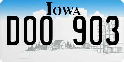 IA license plate DOO903