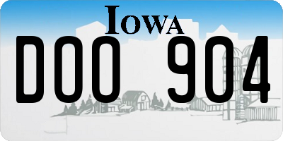 IA license plate DOO904