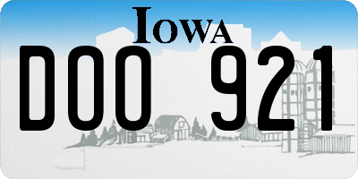 IA license plate DOO921