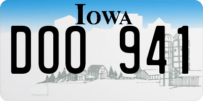 IA license plate DOO941