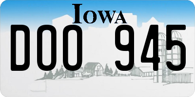 IA license plate DOO945