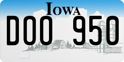 IA license plate DOO950