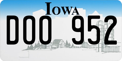 IA license plate DOO952