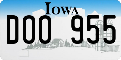 IA license plate DOO955