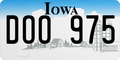 IA license plate DOO975