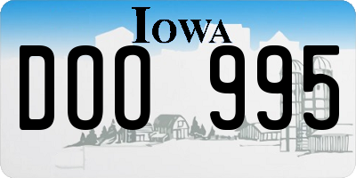 IA license plate DOO995