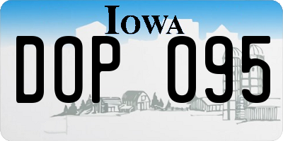 IA license plate DOP095