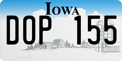 IA license plate DOP155