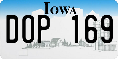 IA license plate DOP169