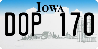 IA license plate DOP170