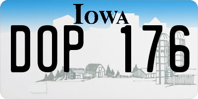 IA license plate DOP176