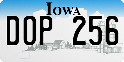 IA license plate DOP256