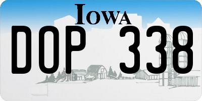 IA license plate DOP338