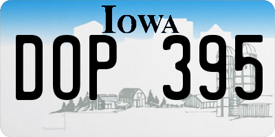 IA license plate DOP395