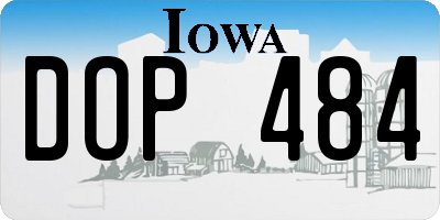 IA license plate DOP484