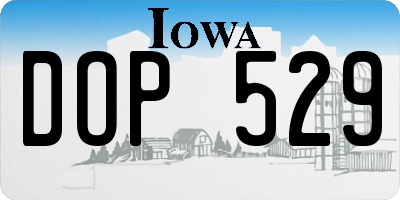 IA license plate DOP529