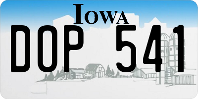 IA license plate DOP541