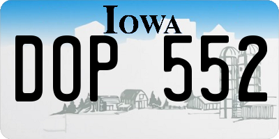 IA license plate DOP552