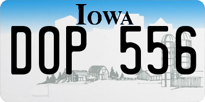 IA license plate DOP556
