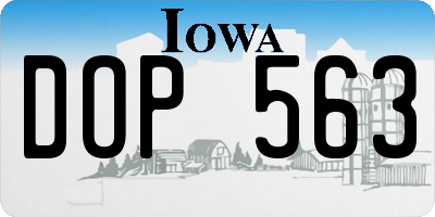 IA license plate DOP563