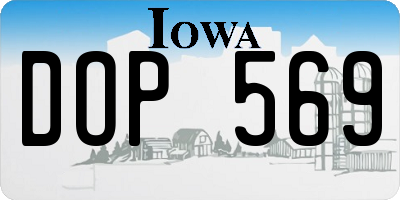 IA license plate DOP569