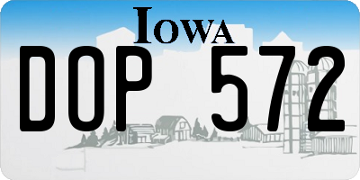 IA license plate DOP572