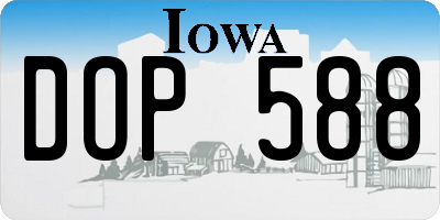 IA license plate DOP588
