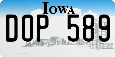 IA license plate DOP589