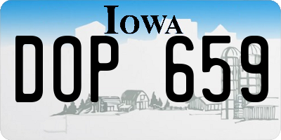 IA license plate DOP659