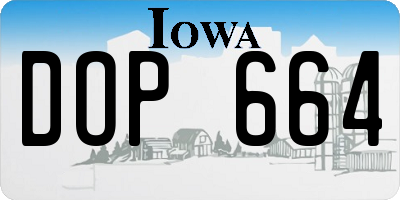 IA license plate DOP664