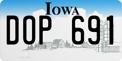 IA license plate DOP691