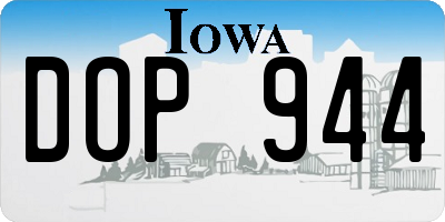 IA license plate DOP944