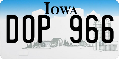 IA license plate DOP966