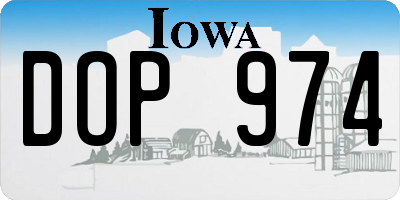 IA license plate DOP974