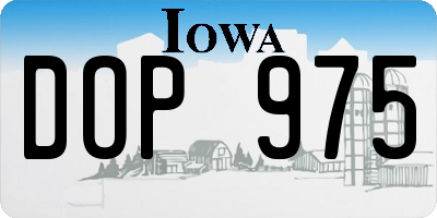 IA license plate DOP975