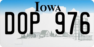 IA license plate DOP976