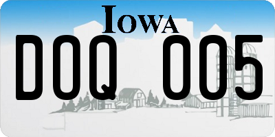 IA license plate DOQ005
