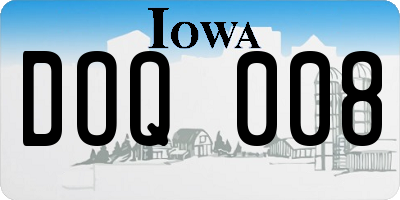 IA license plate DOQ008