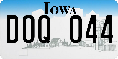 IA license plate DOQ044