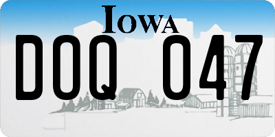 IA license plate DOQ047