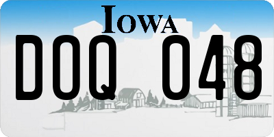 IA license plate DOQ048