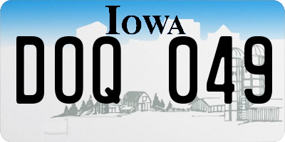 IA license plate DOQ049